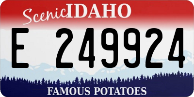 ID license plate E249924