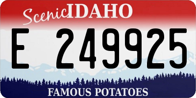 ID license plate E249925