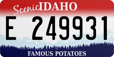 ID license plate E249931