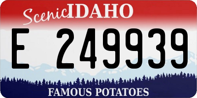 ID license plate E249939