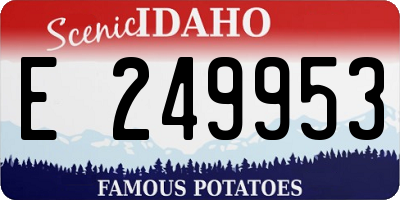 ID license plate E249953