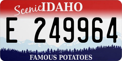ID license plate E249964