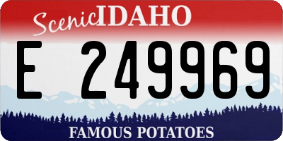 ID license plate E249969
