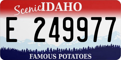 ID license plate E249977
