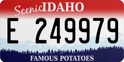 ID license plate E249979