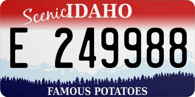 ID license plate E249988