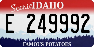ID license plate E249992