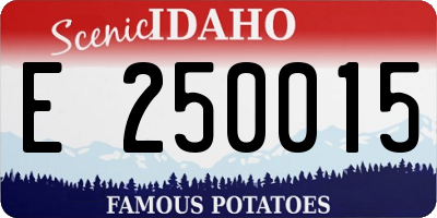 ID license plate E250015
