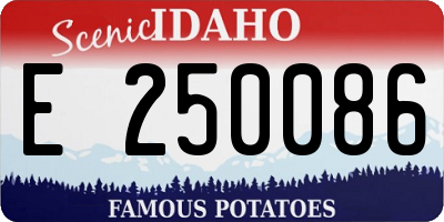 ID license plate E250086