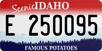 ID license plate E250095
