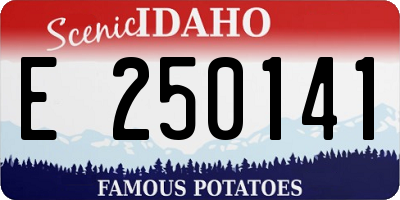 ID license plate E250141