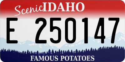 ID license plate E250147