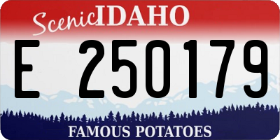 ID license plate E250179