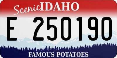 ID license plate E250190