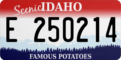 ID license plate E250214