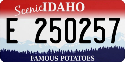 ID license plate E250257