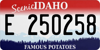 ID license plate E250258