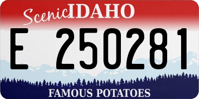 ID license plate E250281