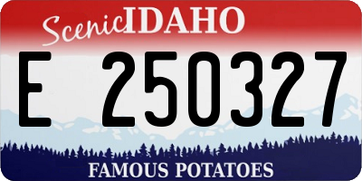 ID license plate E250327