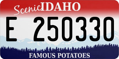 ID license plate E250330