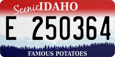 ID license plate E250364