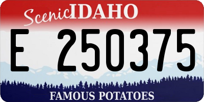 ID license plate E250375