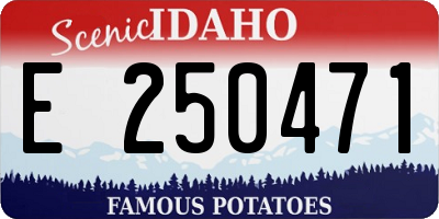 ID license plate E250471