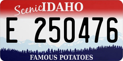 ID license plate E250476