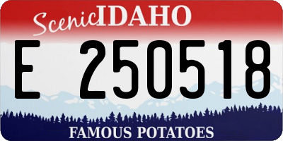 ID license plate E250518