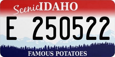 ID license plate E250522