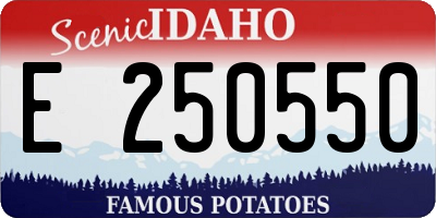 ID license plate E250550