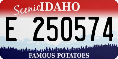 ID license plate E250574