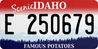 ID license plate E250679