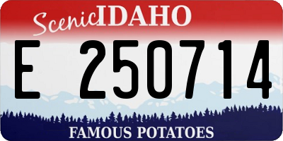 ID license plate E250714
