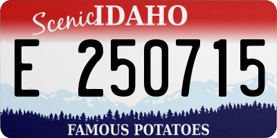ID license plate E250715