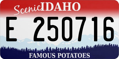 ID license plate E250716