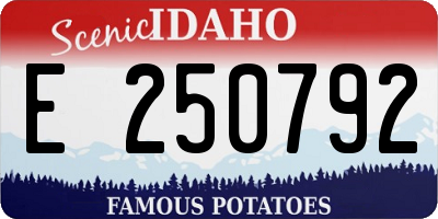 ID license plate E250792