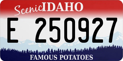 ID license plate E250927