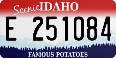 ID license plate E251084