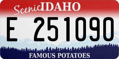 ID license plate E251090