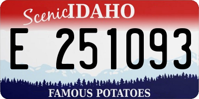 ID license plate E251093