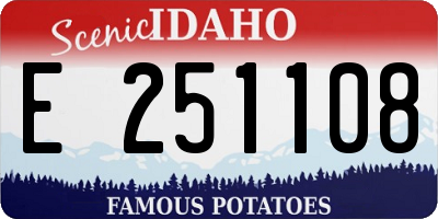 ID license plate E251108