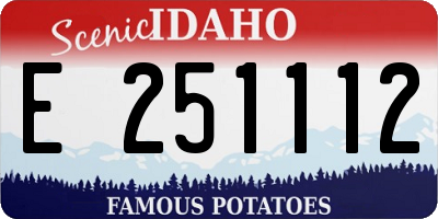 ID license plate E251112