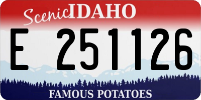 ID license plate E251126