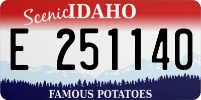 ID license plate E251140