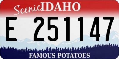 ID license plate E251147