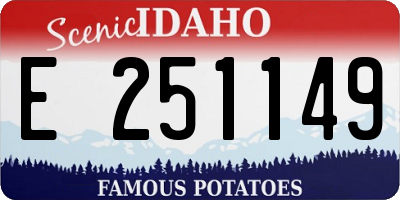 ID license plate E251149