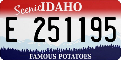 ID license plate E251195