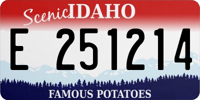 ID license plate E251214
