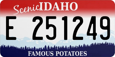 ID license plate E251249